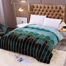 Patura Cocolino pufoasa 200*230cm, model verde degrarde