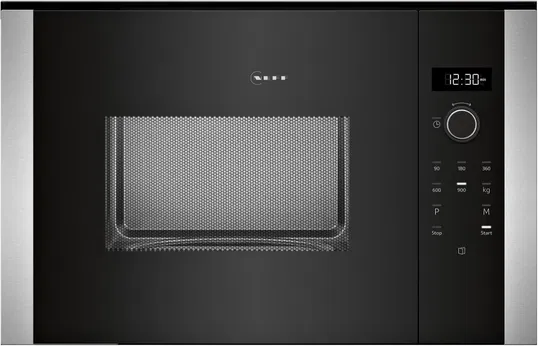 Cuptor cu microunde incorporabil Neff HLAWD53N1F, 25 l, 900 W, 7 programe automate, Touch Control, Inox