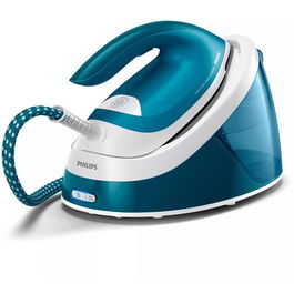 Statie de calcat cu abur GC6815/20, 2400W, 1.3 l, 6 bar, 360 g/min, Smart Calc Clean, OptimalTEMP, Albastru