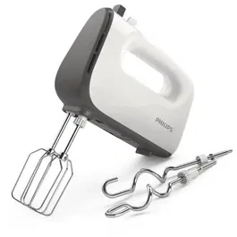 Mixer de mana Philips 5000 Series HR3741/00, 450W, 5 viteze, functie Turbo, Alb/Gri
