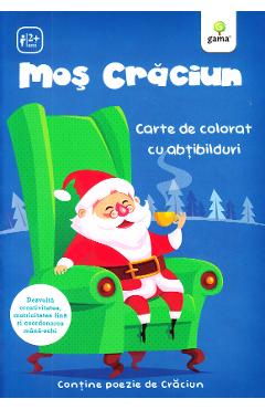 Mos Craciun - Carte de colorat cu abtibilduri