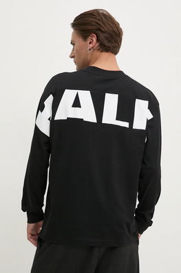BALR. Longsleeve Din Bumbac Game Day Culoarea Negru, Cu Imprimeu, B1111 1058