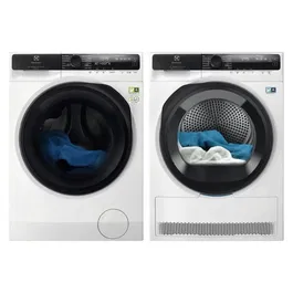 Set Masina de spalat rufe Electrolux EW8F5417ACE, 10 kg, Autodozare, Wi-Fi + Uscator de rufe EW8D595MCE Ecoline, 9 kg, Inverter, Pompa de caldura