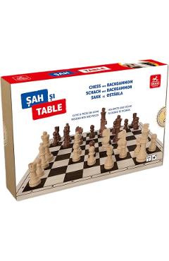 Joc Sah si Table cu piese din lemn