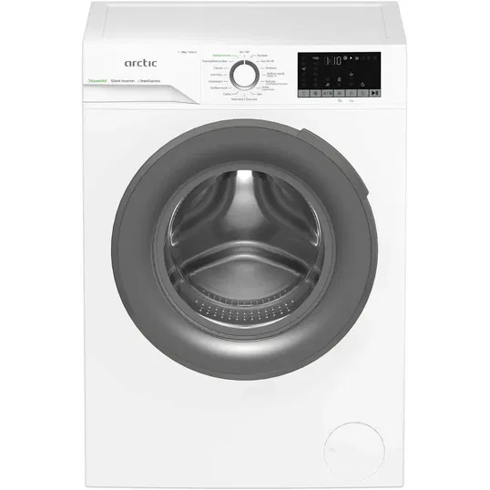 Masina de spalat rufe Arctic APLM2WFSU210411W, 10 Kg, 1400 RPM, 15 Programe, Motor Inverter, Drum Clean+Steam, Child Lock, Anticrease, Digital Display, Add-In, Clasa B, Alb