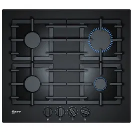 RESIGILAT!! Plita incorporabila pe gaz Neff T26CS49S0, 60 cm, FlameSelect, Gratare de fonta, Sticla neagra