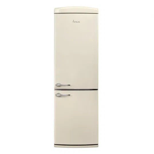 Combina frigorifica Fram FC-VRR341BGE++, 340 l, Less Frost, Control mecanic, Iluminare LED, Clasa E, H 186 cm, Crem