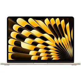 Laptop Apple MacBook Air 13 cu procesor Apple M3, 8 nuclee CPU si 10 nuclee GPU, 24GB RAM, 512GB SSD, Starlight, Manual RO