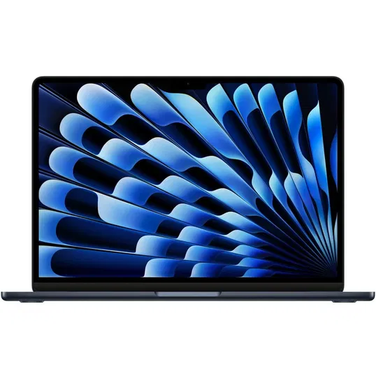 Laptop Apple MacBook Air 13 cu procesor Apple M3, 8 nuclee CPU si 8 nuclee GPU, 16GB RAM, 256GB SSD, Midnight, Manual RO