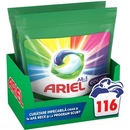 Detergent de rufe capsule Ariel All-in-One PODS Color, 116 spalari
