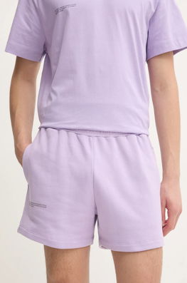 Pangaia Pantaloni Scurti Din Bumbac Culoarea Violet, Neted