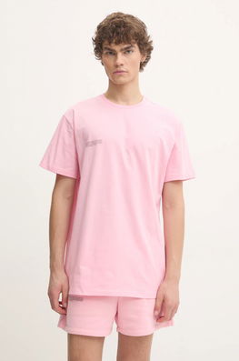 Pangaia Tricou Din Bumbac Culoarea Roz, Cu Imprimeu