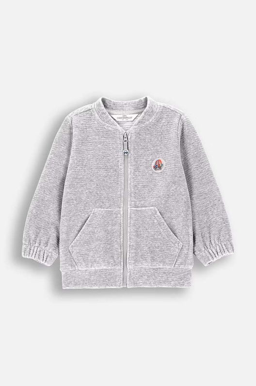 Coccodrillo Bluza Bebe Culoarea Gri, Neted, MY WAY BOY NEWBORN