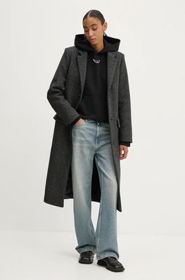 ZADIG&VOLTAIRE Palton De Lana Culoarea Gri, De Tranzitie, WWCO00217