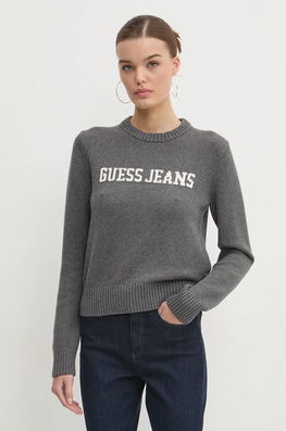 Guess Jeans Pulover De Bumbac Culoarea Gri, W4BR10 Z3HM1