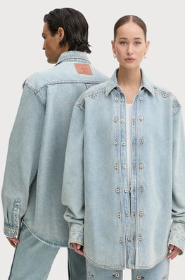 Y/Project Geaca Jeans EVERGREEN SNAP OFF DENIM SHIRT De Tranzitie, 207SI001 Albastru