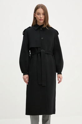 MACKAGE Palton De Lana Culoarea Negru, De Tranzitie, CEYLA