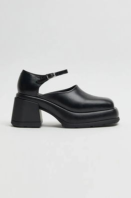 Miista Pantofi De Piele Coral Culoarea Negru, Cu Toc Drept, E8_3619