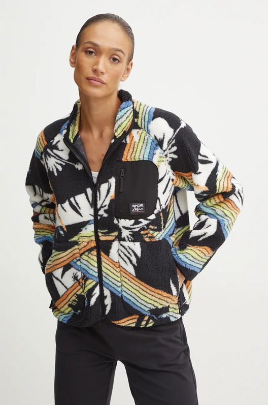 Rip Curl Hanorac Fleece HIGH TIDE Culoarea Negru, Modelator, 075WFL