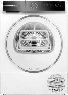 Uscator de rufe Bosch WQB245A7BY Seria 8, Pompa de caldura, 9 kg, Home Connect, AutoDry Technology, Clasa A+++, Alb