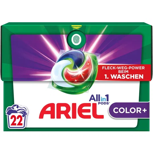 Detergent de rufe capsule Ariel All in One PODS Color+ 22 spalari