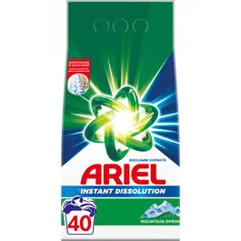 Detergent de rufe pudra Ariel Mountain Spring, 3kg, 40 spalari