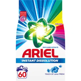 Detergent de rufe pudra Ariel Touch of Lenor Fresh Color, 4.5kg, 60 spalari