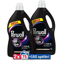Pachet 2 x Detergent lichid pentru rufe Perwoll Renew Black, 150 spalari, 6 L