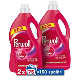 Pachet 2 x Detergent lichid pentru rufe Perwoll Renew Color, 150 spalari, 6 L