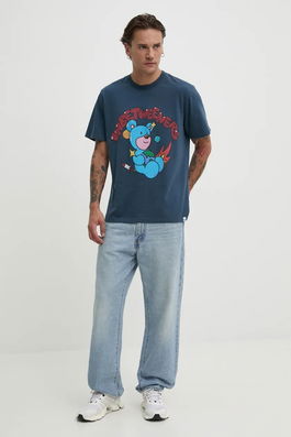 Inbetweeners Tricou Din Bumbac Culoarea Albastru Marin, Cu Imprimeu, F4TWUATH042 Bleumarin
