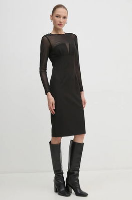 Sandro Ferrone Rochie Culoarea Negru, Mini, Mulata, SFS23YBEBACOLO