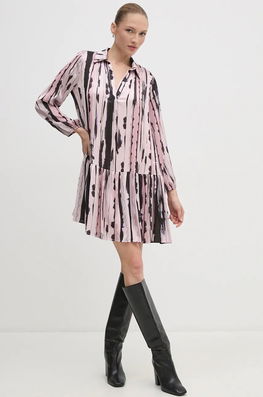 Sandro Ferrone Rochie Culoarea Roz, Mini, Evazati, SFS32YBEMATTIA