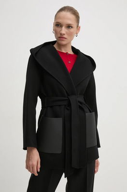 MACKAGE Palton De Lana Culoarea Negru, De Tranzitie, Oversize, AZRA
