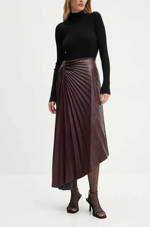 A.L.C. Fusta Culoarea Bordo, Maxi, Evazati, 3SKRT00478 Burgundia