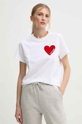 FROM FUTURE Tricou Din Bumbac Femei, Culoarea Alb, WTS00829