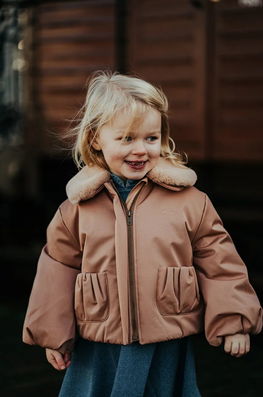 Donsje Geaca Copii Bloci Jacket Culoarea Maro, 4086300