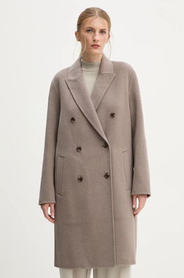 Theory Palton De Lana Culoarea Bej, De Tranzitie, Oversize, O0801412