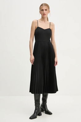 Theory Rochie și Pulover Din Amestec De Lână Culoarea Negru, Midi, Evazati, O0805603