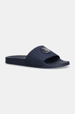 BALR. Papuci Beach Slide Barbati, Culoarea Albastru Marin, B1520.1004 Bleumarin