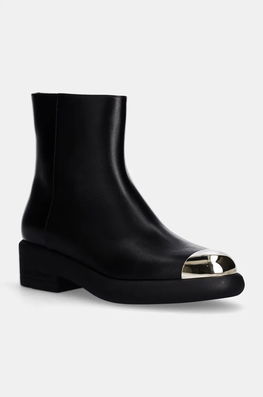 Baldinini Cizme De Piele Femei, Culoarea Negru, Cu Toc Plat, D5B103P1VITE