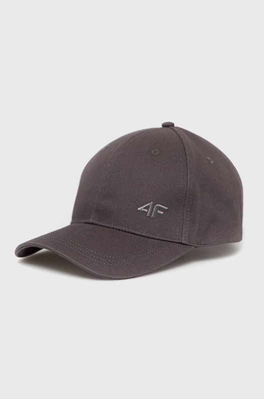 4F Căciulă Culoarea Gri, Material Neted