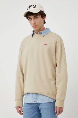 Levi's Hanorac De Bumbac Barbati, Culoarea Bej, Neted