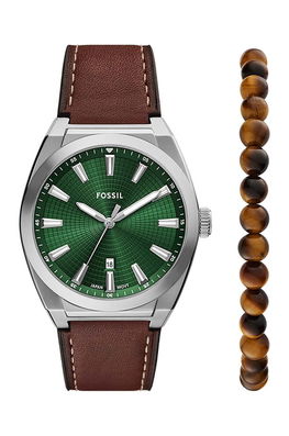 Fossil Ceas Si Bratara Culoarea Argintiu, FS6080SET
