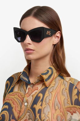 Etro Ochelari De Soare Femei, Culoarea Negru, ETROMANIA
