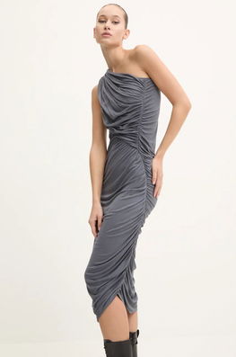 Rick Owens Lilies Rochie Culoarea Gri, Maxi, Mulata, LI02D5526RV