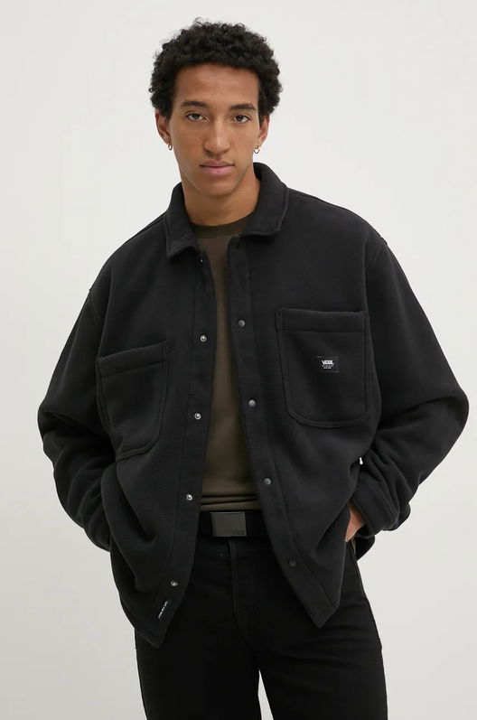 Vans Hanorac Fleece Culoarea Negru, Neted, VN000HNSBLK1