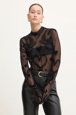 Never Fully Dressed Body Swallow Romance Bodysuit Femei, Culoarea Negru, Modelator, NFDTO1385