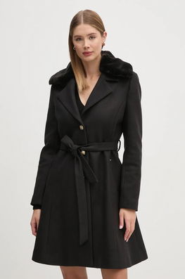 Gaudi Palton Din Lana Culoarea Negru, De Tranzitie, 421FD35005