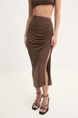 Rick Owens Lilies Fusta Culoarea Maro, Midi, Creion, LI02D5310RV