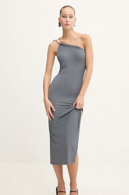 Rick Owens Lilies Rochie Culoarea Gri, Midi, Mulata, LI02D5534CVI